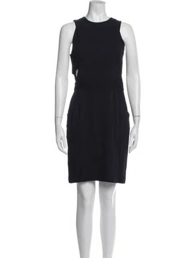 Pre-owned Barneys New York Crew Neck Knee-length Dress W/ Tags In Black