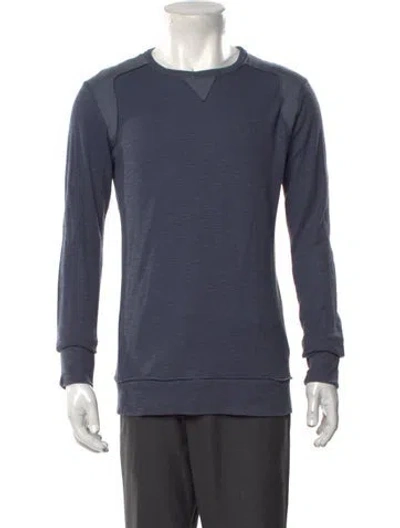 Pre-owned Barneys New York Crew Neck Long Sleeve Pullover In Blue