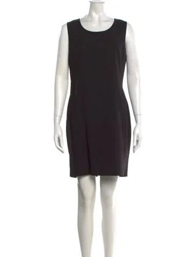 Pre-owned Barneys New York Crew Neck Mini Dress In Black