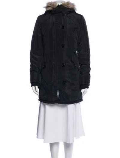 Pre-owned Barneys New York Down Coat In Black