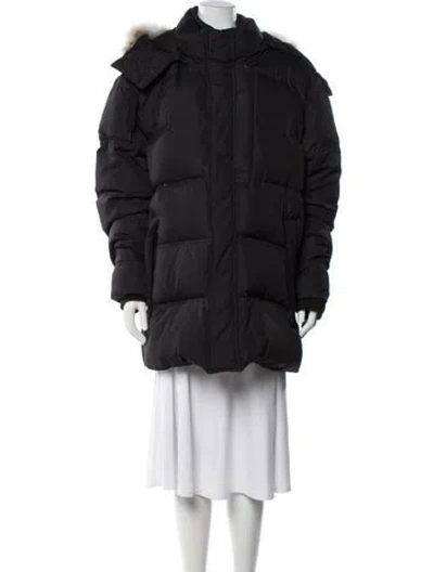 Pre-owned Barneys New York Down Coat In Black