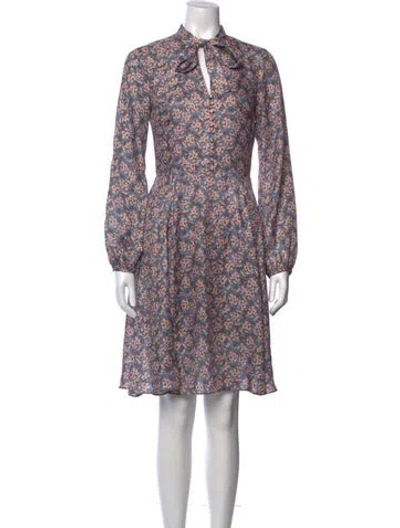 Pre-owned Barneys New York Floral Print Mini Dress In Pink