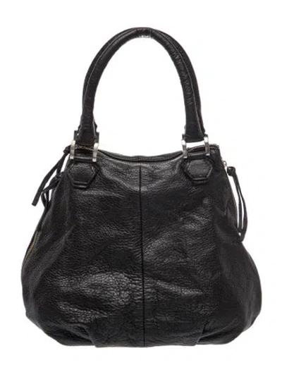 Pre-owned Barneys New York Leather Bucket Bag In Black