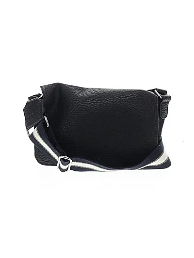 Pre-owned Barneys New York Leather Crossbody Bag In Black
