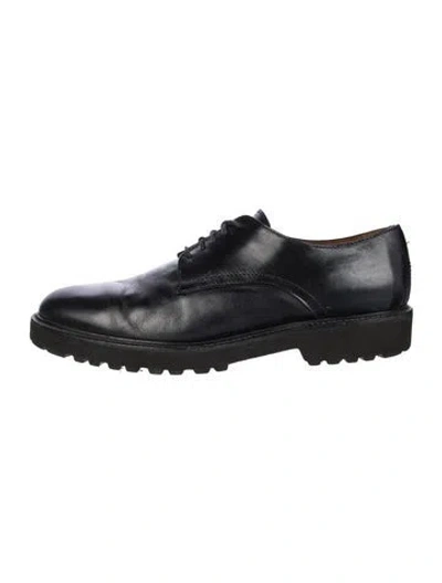 Pre-owned Barneys New York Leather Derby Shoes In Black