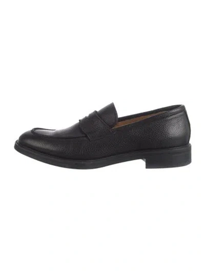 Pre-owned Barneys New York Leather Dress Loafers In Black