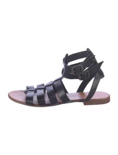 Pre-owned Barneys New York Leather Gladiator Sandals In Blue