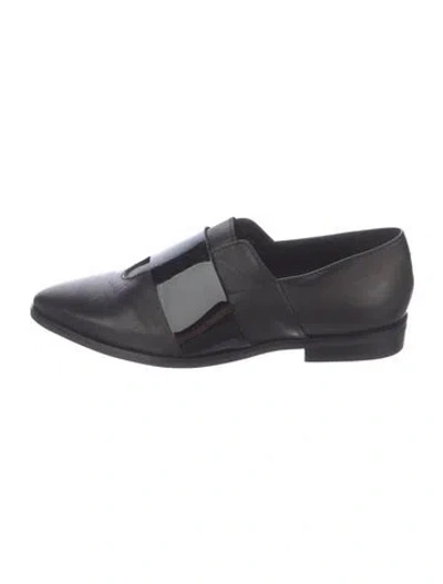 Pre-owned Barneys New York Leather Loafers In Black