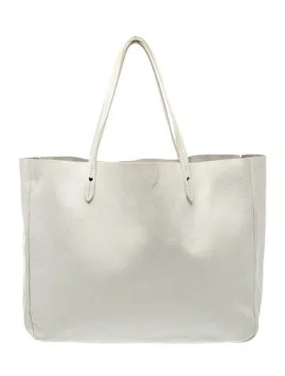 Pre-owned Barneys New York Leather Tote In Green