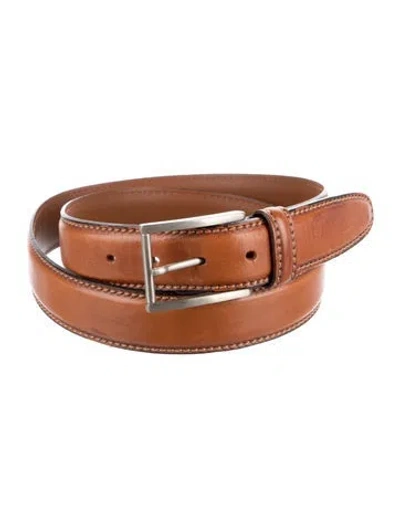 Pre-owned Barneys New York Leather Waist Belt In Brown