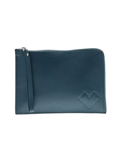 Pre-owned Barneys New York Leather Wristlet In Blue