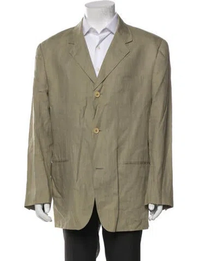 Pre-owned Barneys New York Linen Blazer In Neutral