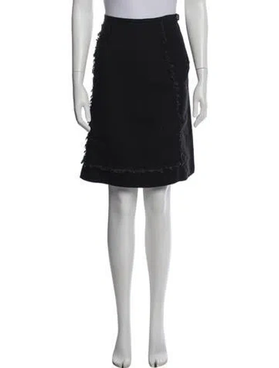 Pre-owned Barneys New York Linen Mini Skirt In Blue