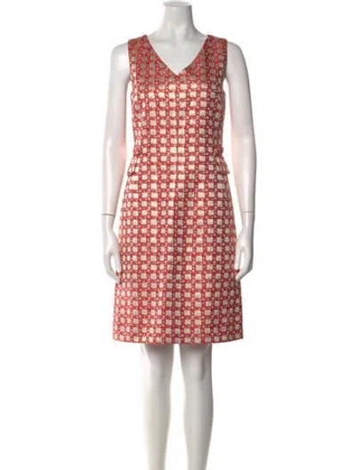 Pre-owned Barneys New York Patterned Mini Dress In Multi