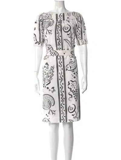 Pre-owned Barneys New York Printed Knee-length Dress In Multi