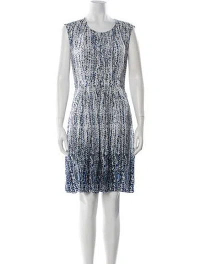 Pre-owned Barneys New York Printed Knee-length Dress In Multi