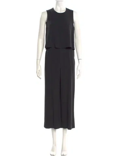 Pre-owned Barneys New York Scoop Neck Jumpsuit In Black