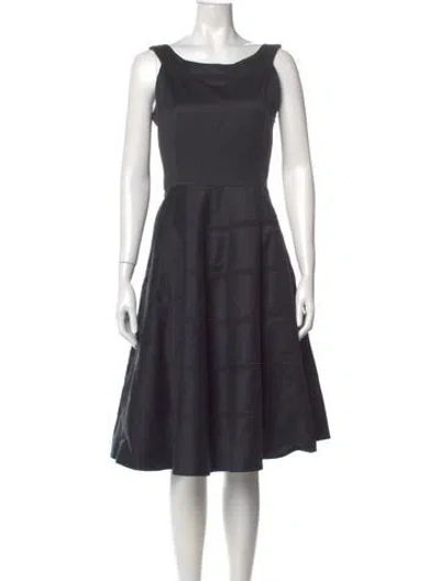 Pre-owned Barneys New York Scoop Neck Knee-length Dress In Gray