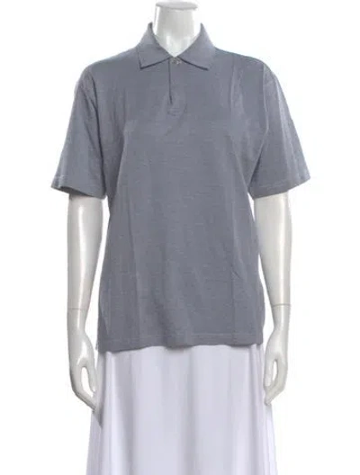 Pre-owned Barneys New York Short Sleeve Polo In Gray