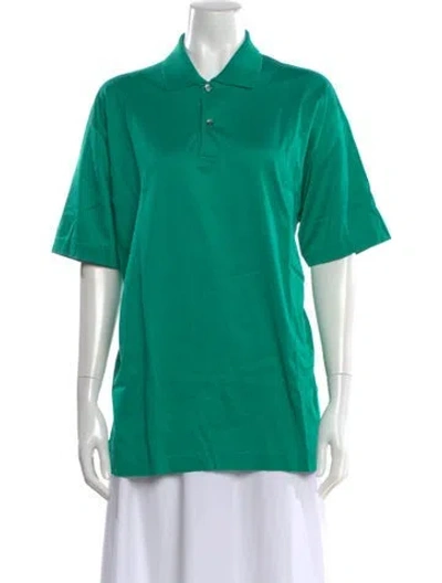 Pre-owned Barneys New York Short Sleeve Polo In Green
