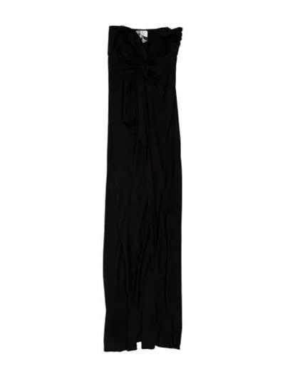 Pre-owned Barneys New York Silk Long Dress W/ Tags In Black