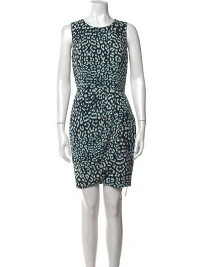 Pre-owned Barneys New York Silk Mini Dress In Multicolor