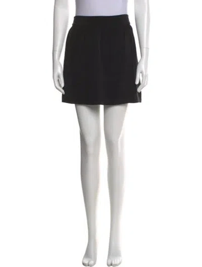 Pre-owned Barneys New York Silk Mini Skirt In Black