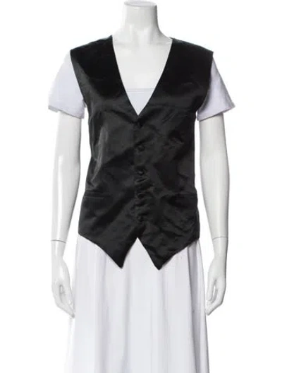 Pre-owned Barneys New York Silk Vest In Black