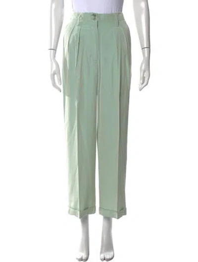 Pre-owned Barneys New York Silk Wide Leg Pants W/ Tags In Green