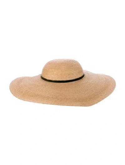 Pre-owned Barneys New York Straw Sun Hat In Yellow