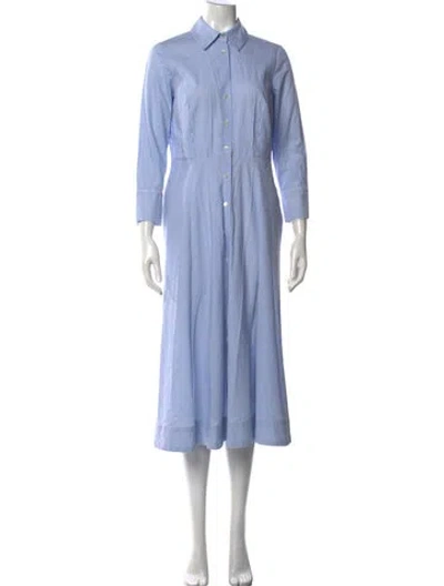 Pre-owned Barneys New York Striped Long Dress In Blue