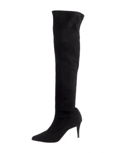 Pre-owned Barneys New York Suede Boots In Black