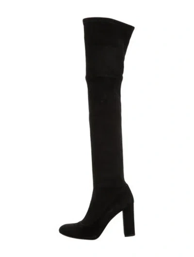 Pre-owned Barneys New York Suede Boots In Black