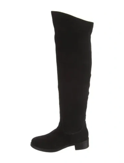 Pre-owned Barneys New York Suede Boots In Black