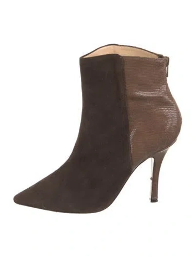 Pre-owned Barneys New York Suede Boots In Brown