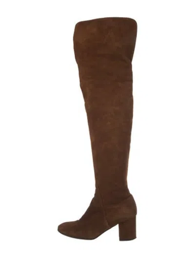 Pre-owned Barneys New York Suede Boots In Brown