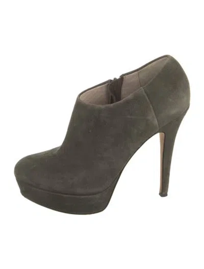 Pre-owned Barneys New York Suede Boots In Green