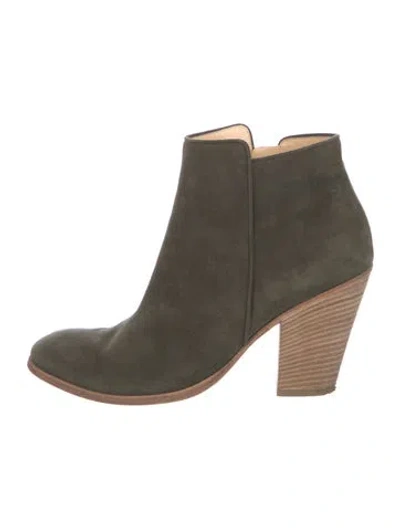 Pre-owned Barneys New York Suede Boots In Green