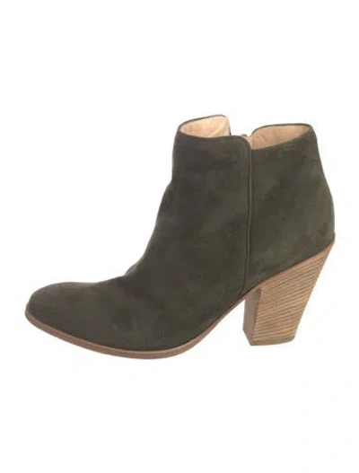 Pre-owned Barneys New York Suede Boots In Green