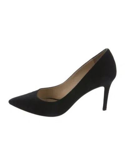 Pre-owned Barneys New York Suede Pumps In Black