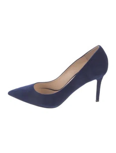 Pre-owned Barneys New York Suede Pumps In Blue