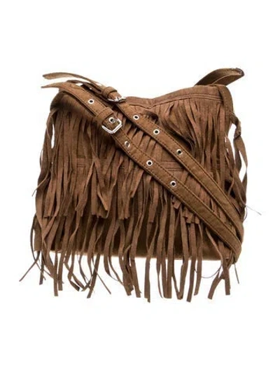 Pre-owned Barneys New York Suede Shoulder Bag In Brown