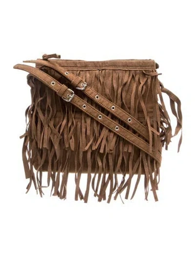 Pre-owned Barneys New York Suede Shoulder Bag In Brown