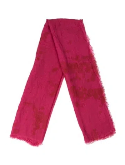 Pre-owned Barneys New York Tie-dye Print Scarf In Purple
