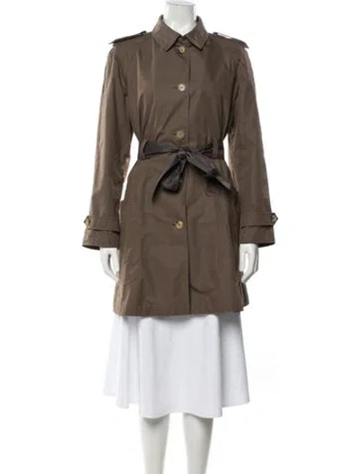 Pre-owned Barneys New York Trench Coat W/ Tags In Brown