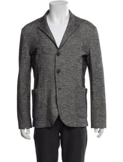 Pre-owned Barneys New York Tweed Pattern Blazer In Gray
