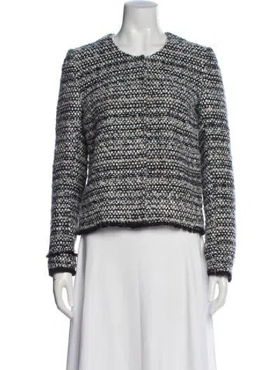 Pre-owned Barneys New York Tweed Pattern Jacket In Multicolor