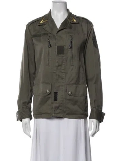 Pre-owned Barneys New York Utility Jacket In Green