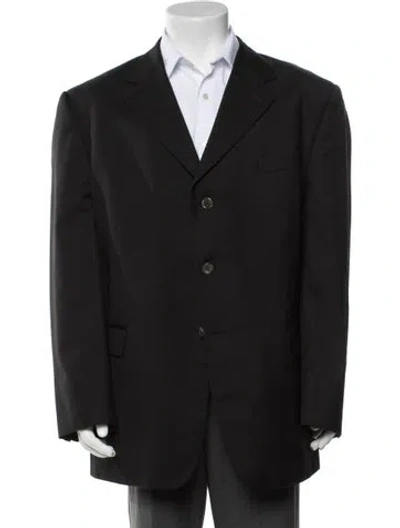 Pre-owned Barneys New York Virgin Wool Blazer In Black