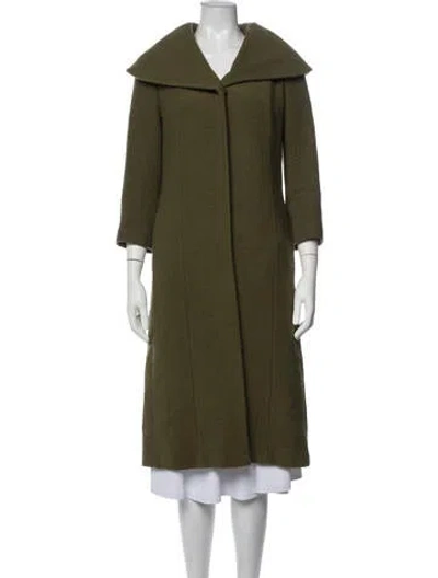 Pre-owned Barneys New York Virgin Wool Coat In Green